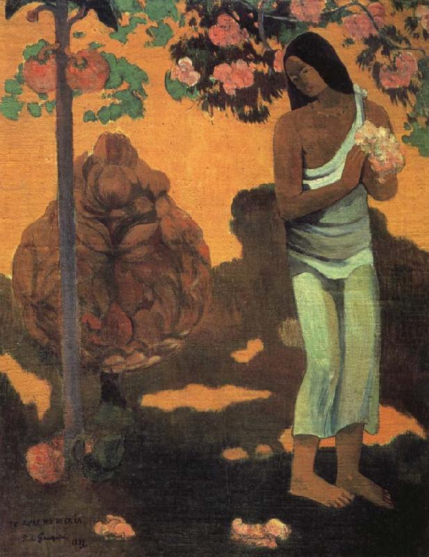 Paul Gauguin Woman Holding Flowers china oil painting image
